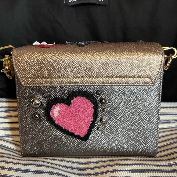 Authentic⚠️Dolce & Gabbana Gold and Silver Embellished Crossbody Bag - Picture 7 of 11